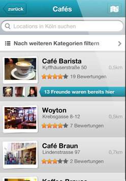 Kategorien - iPhone App Vorschau